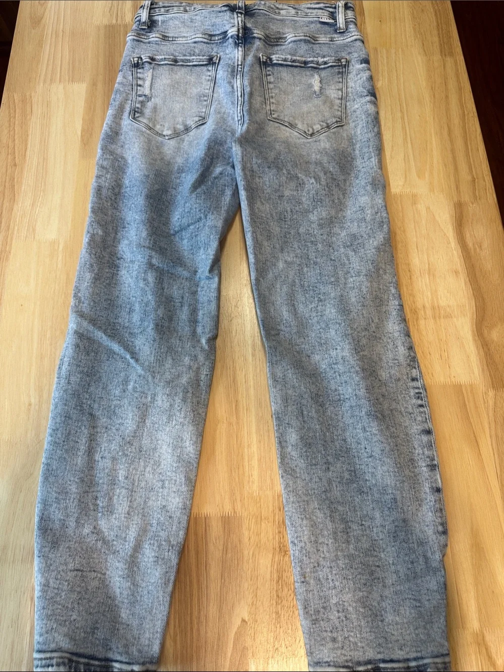 Risen Los Angeles Light Wash Distressed Straight Leg Jeans